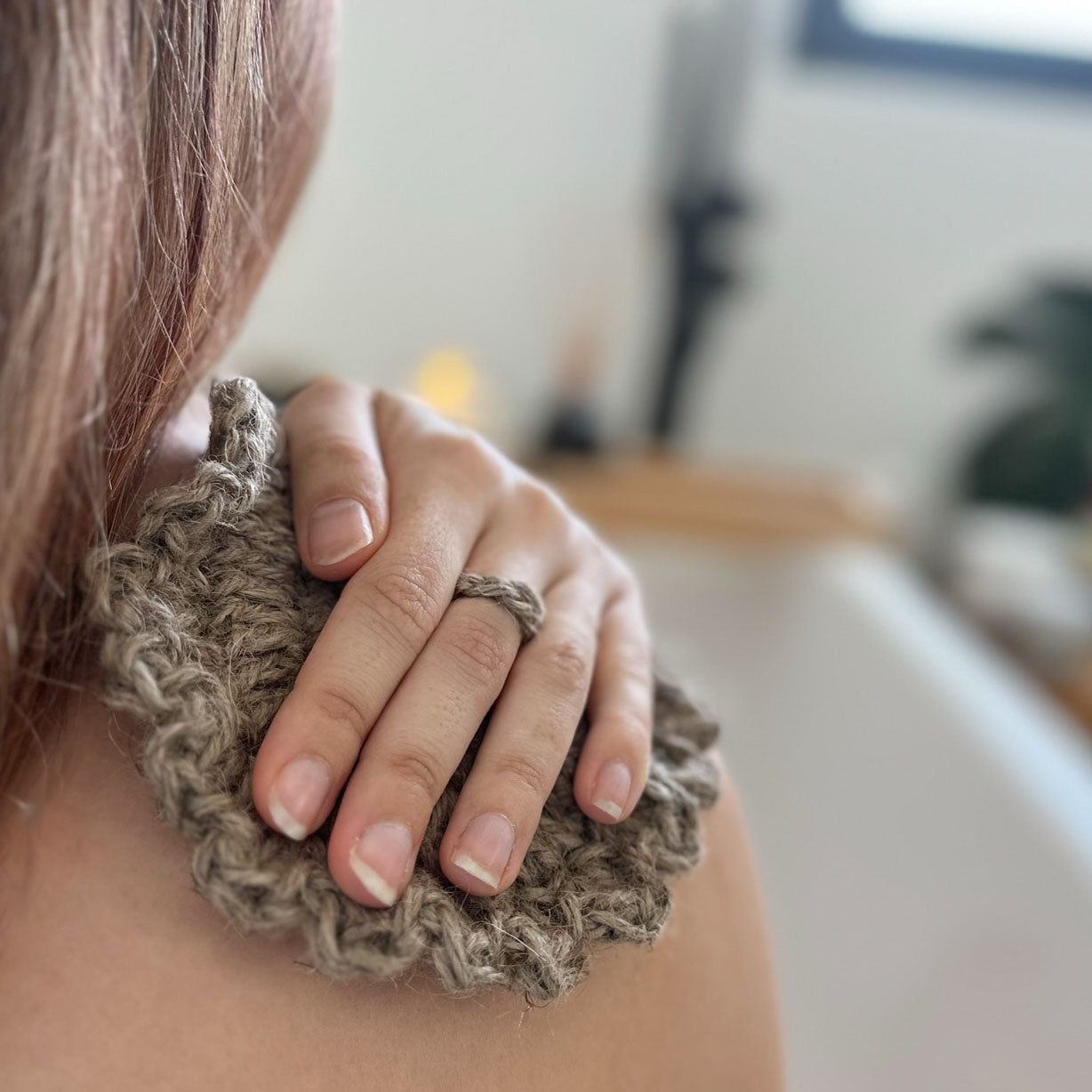 Body Scrub | natural fibre shower mitt