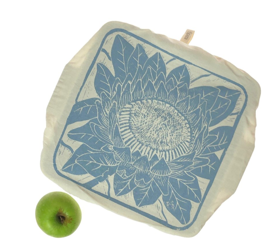 Dish Cover Square | Protea Print