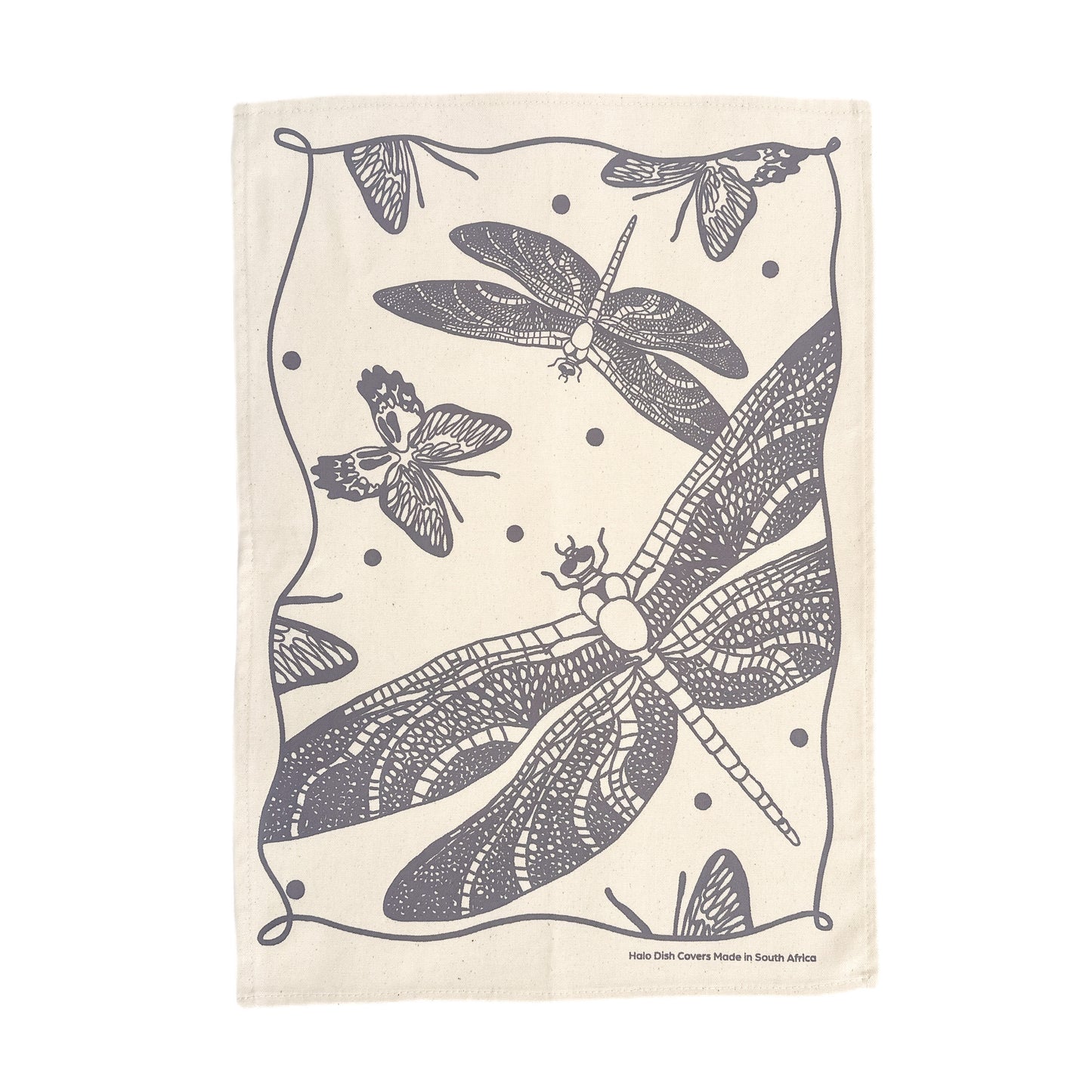 Tea Towel Cotton | Butterflies and Dragonflies