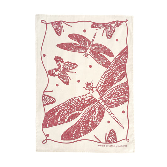 Tea Towel Cotton | Butterflies and Dragonflies