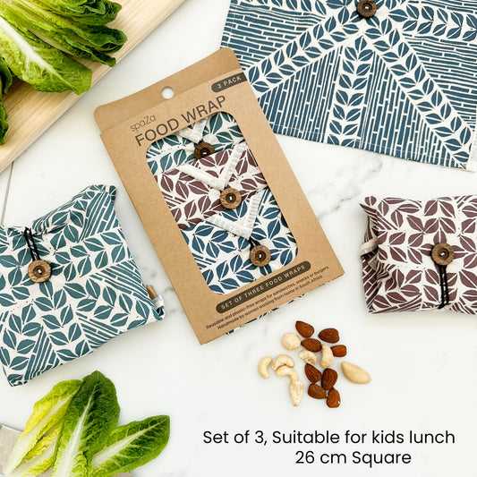 Food Wrap Set of 3 | easy fabric wrap for on the go