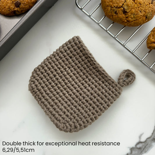 Crocheted Cotton Pinch Mitt | Heat-Resistant Oven and Braai Glove