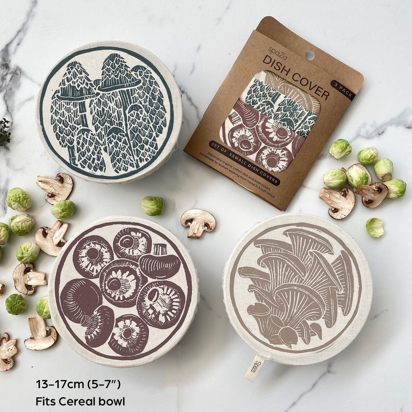 Bowl Covers Set of 3 cereal bowl Mushroom Print