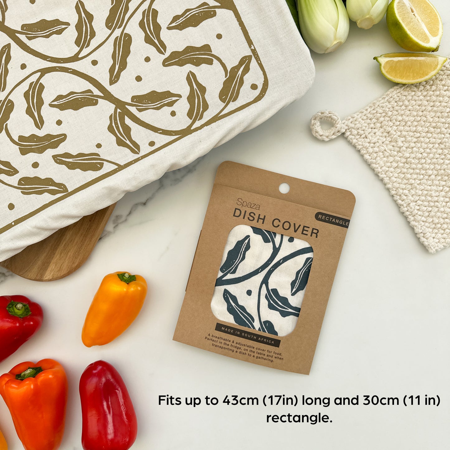 Dish Cover XL Rectangle Madiba Print