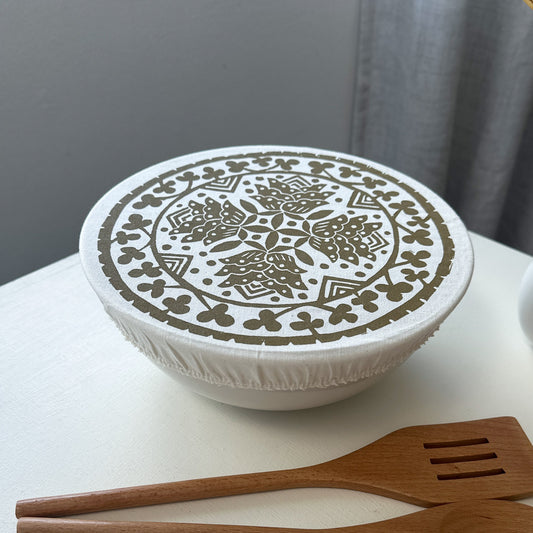 Dish and Bowl Cover Medium Madiba Print