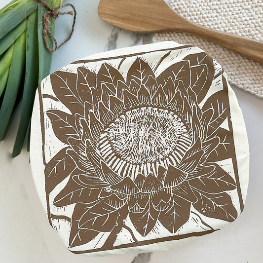 Dish Cover Square | Protea Print