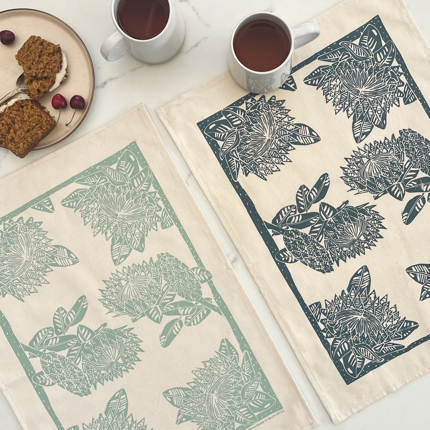 Cotton Tea Towel | Protea Print