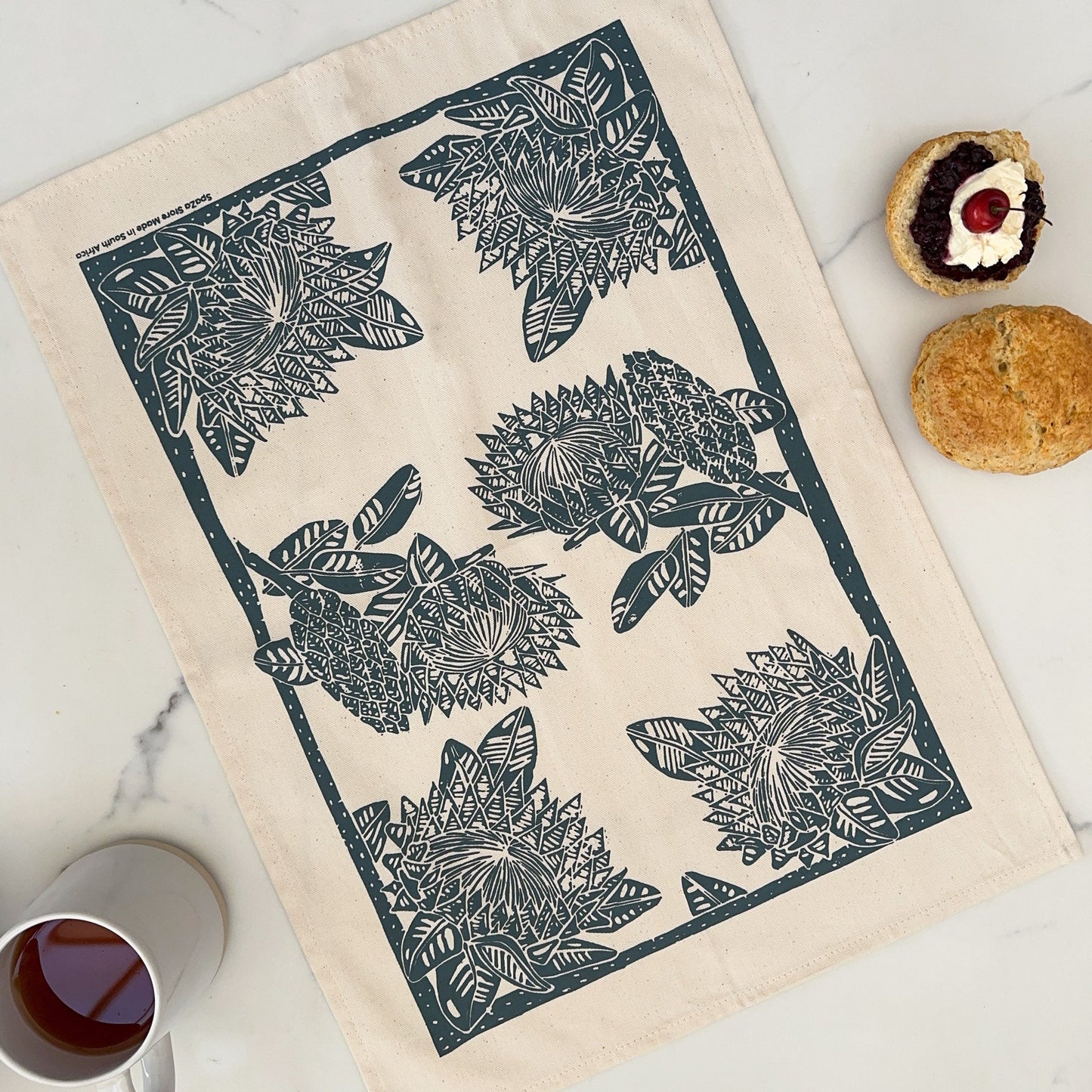 Cotton Tea Towel | Protea Print