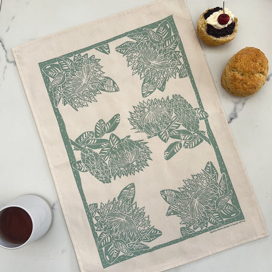 Cotton Tea Towel | Protea Print