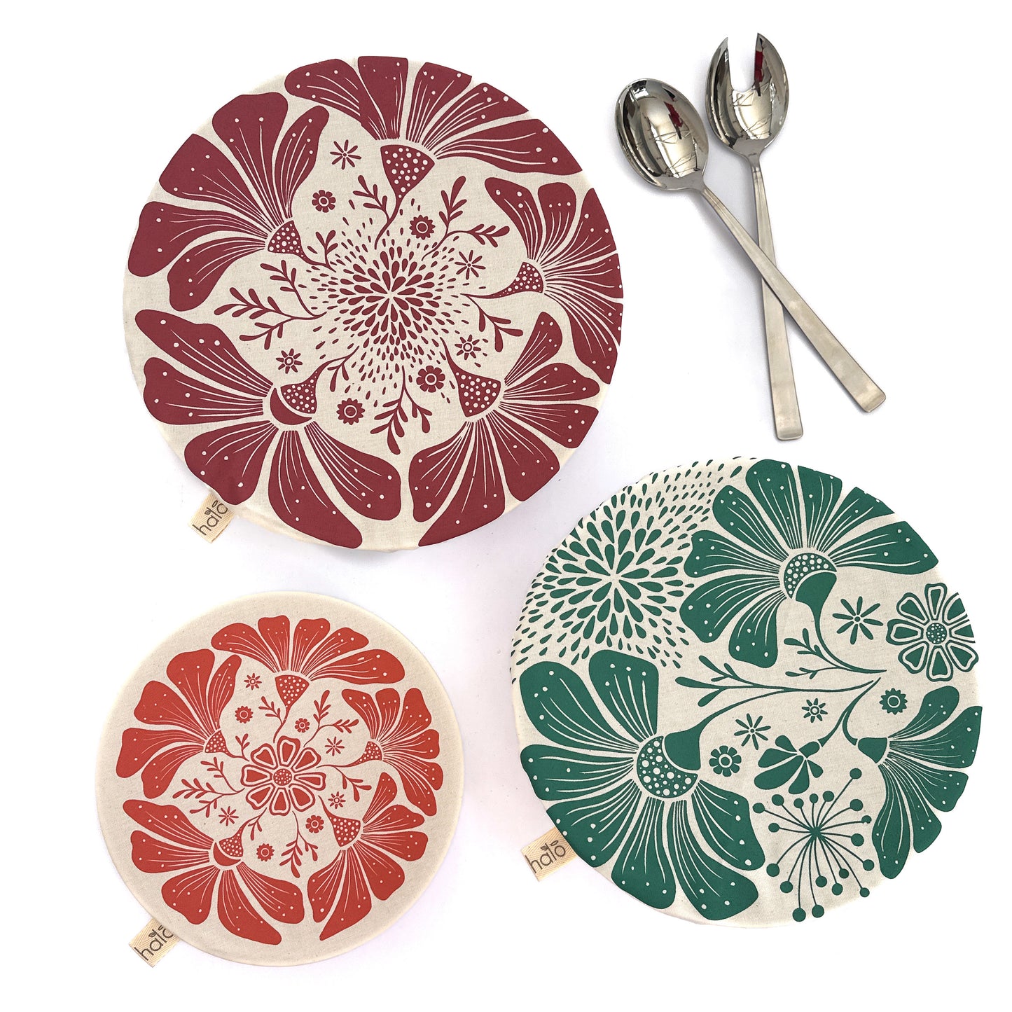 Halo Dish Covers Large Set of 3  | Retro Bloom