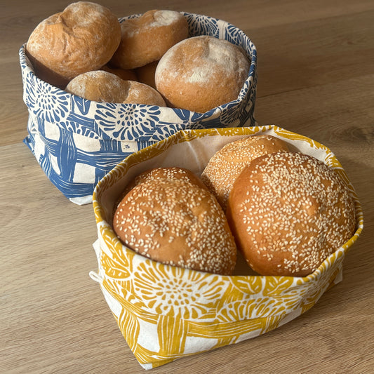 Cotton Bread Basket | Breathable Bread Storage for Sourdough & Baked Goods