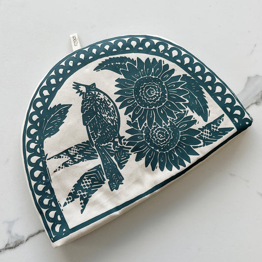 Tea Cosy Insulated | Cardinal Sunflower Print