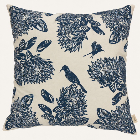 Cushion Cover | 45 cm/18 in | Protea Ocean Blue & Terra Rosa