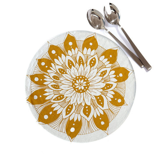 Halo Dish and Bowl Cover Extra Large | Edible Flowers Print