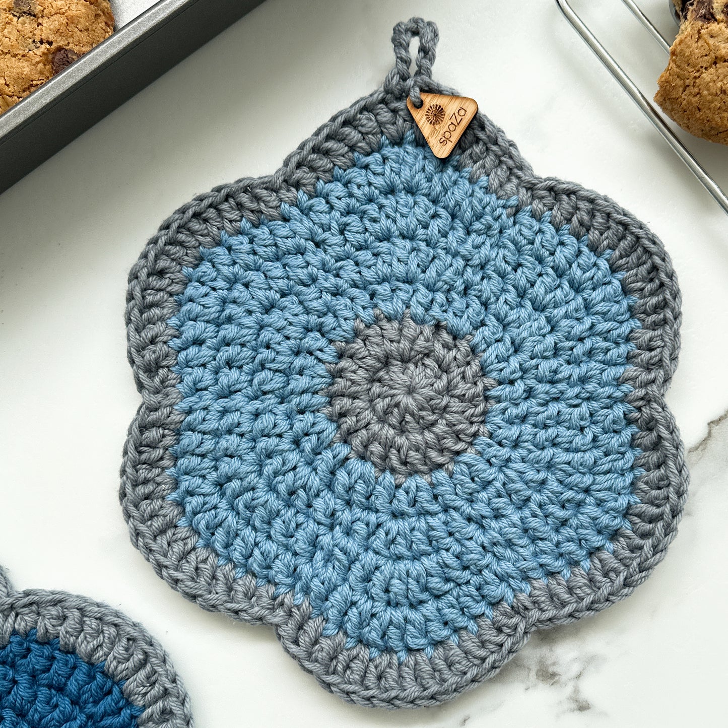 Pot Holder Crochet Flower | Oven Mitt