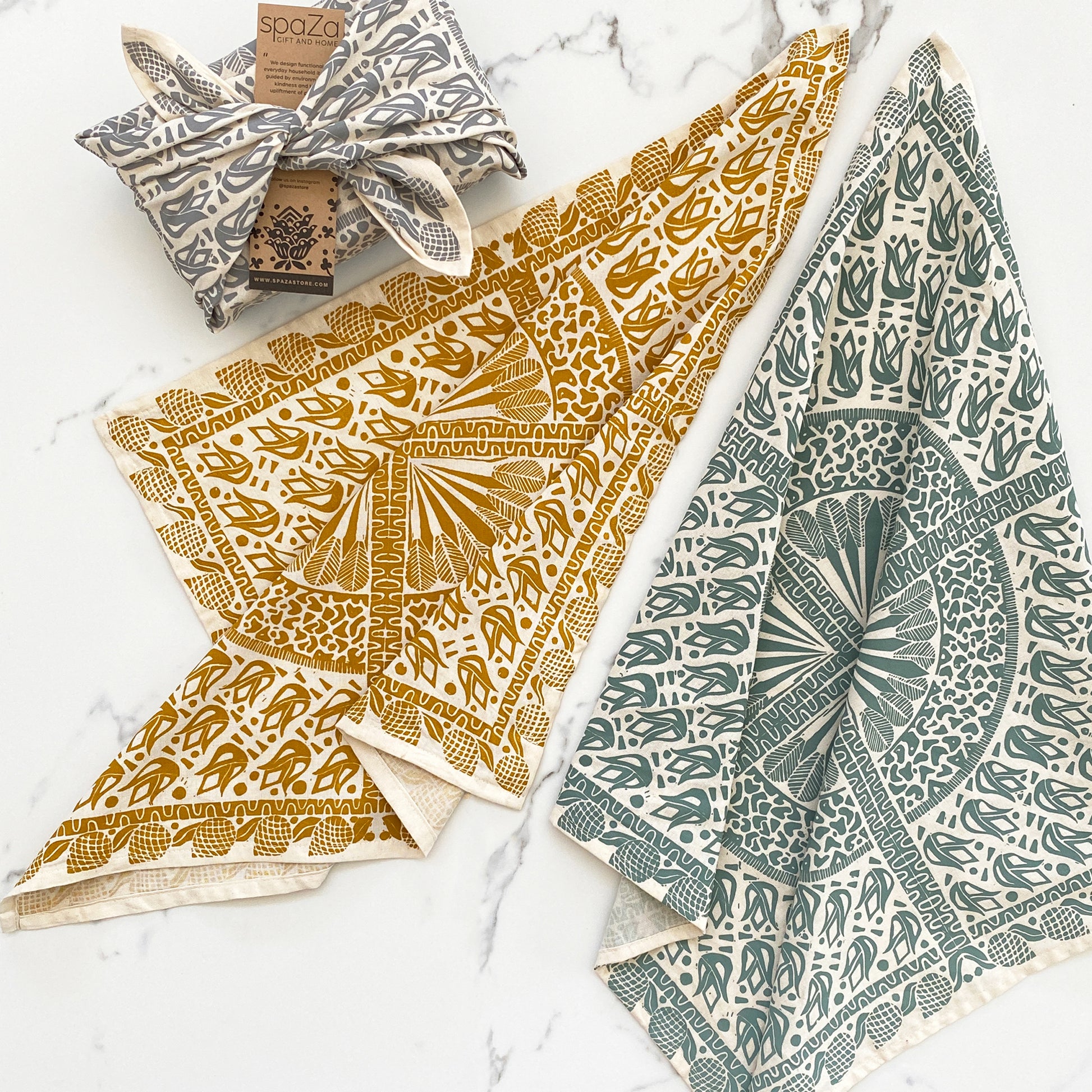 Furoshiki Food Wrap Cloth | 3 Pack | Safari Print