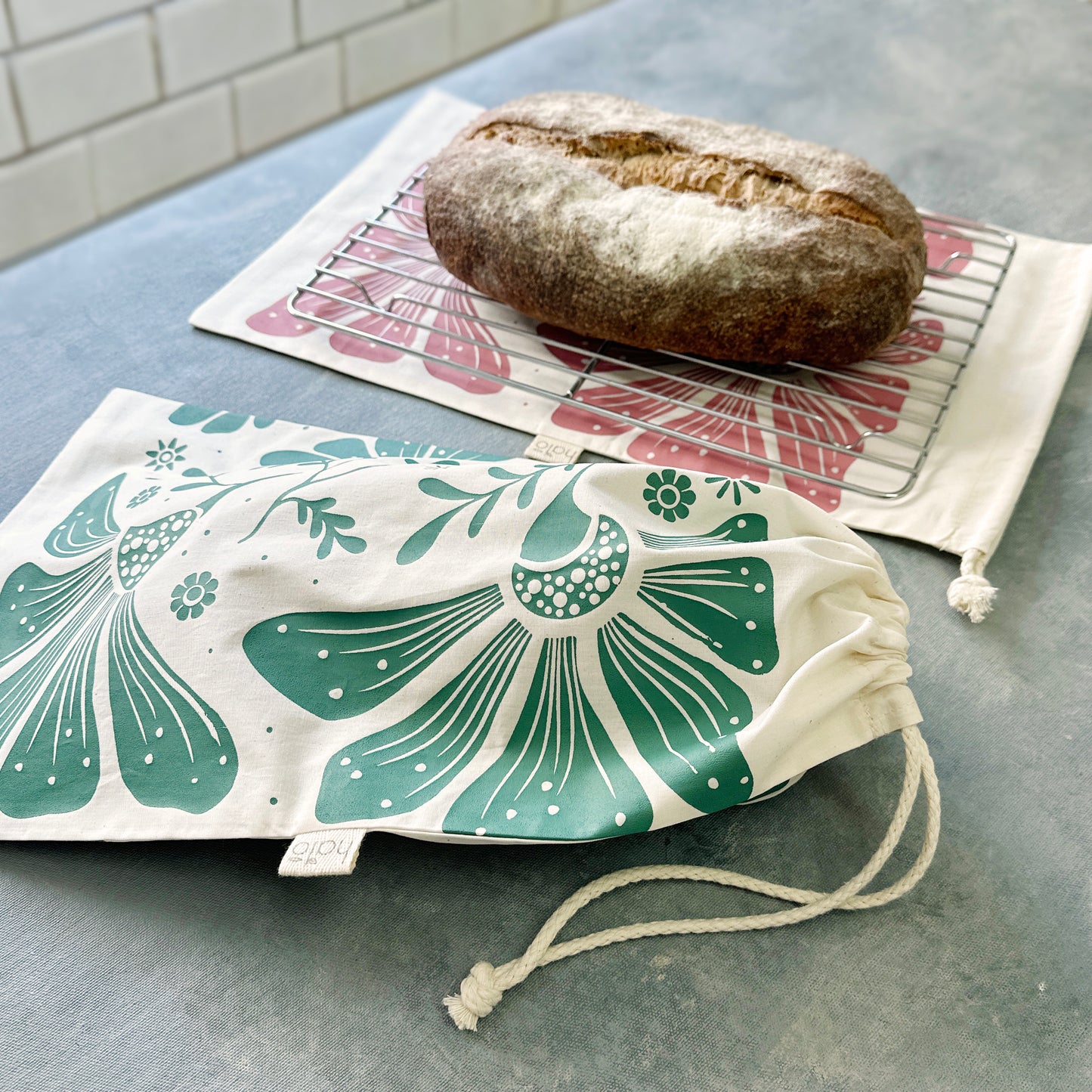 Halo Loaf Bread Bag Cotton Large| Retrobloom