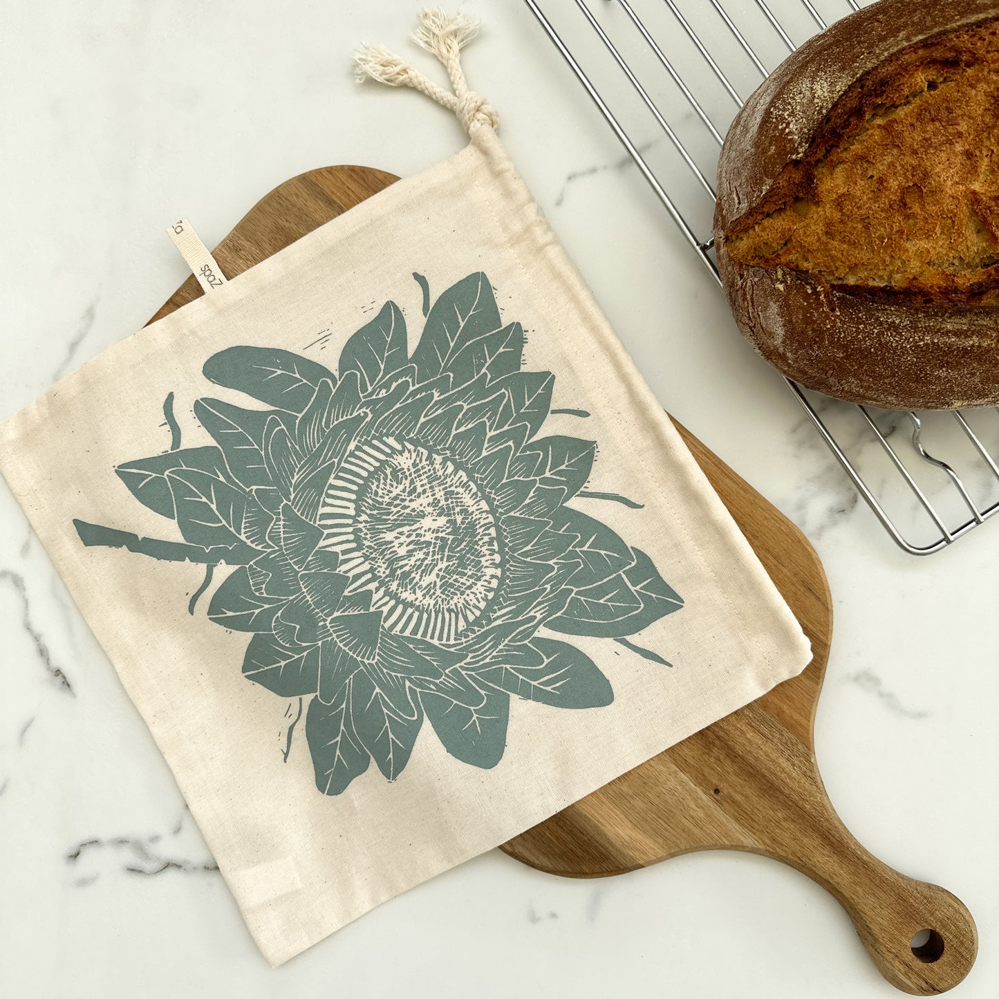 Bread Roll Bag | breathable storage for round loaves and ciabatta rolls