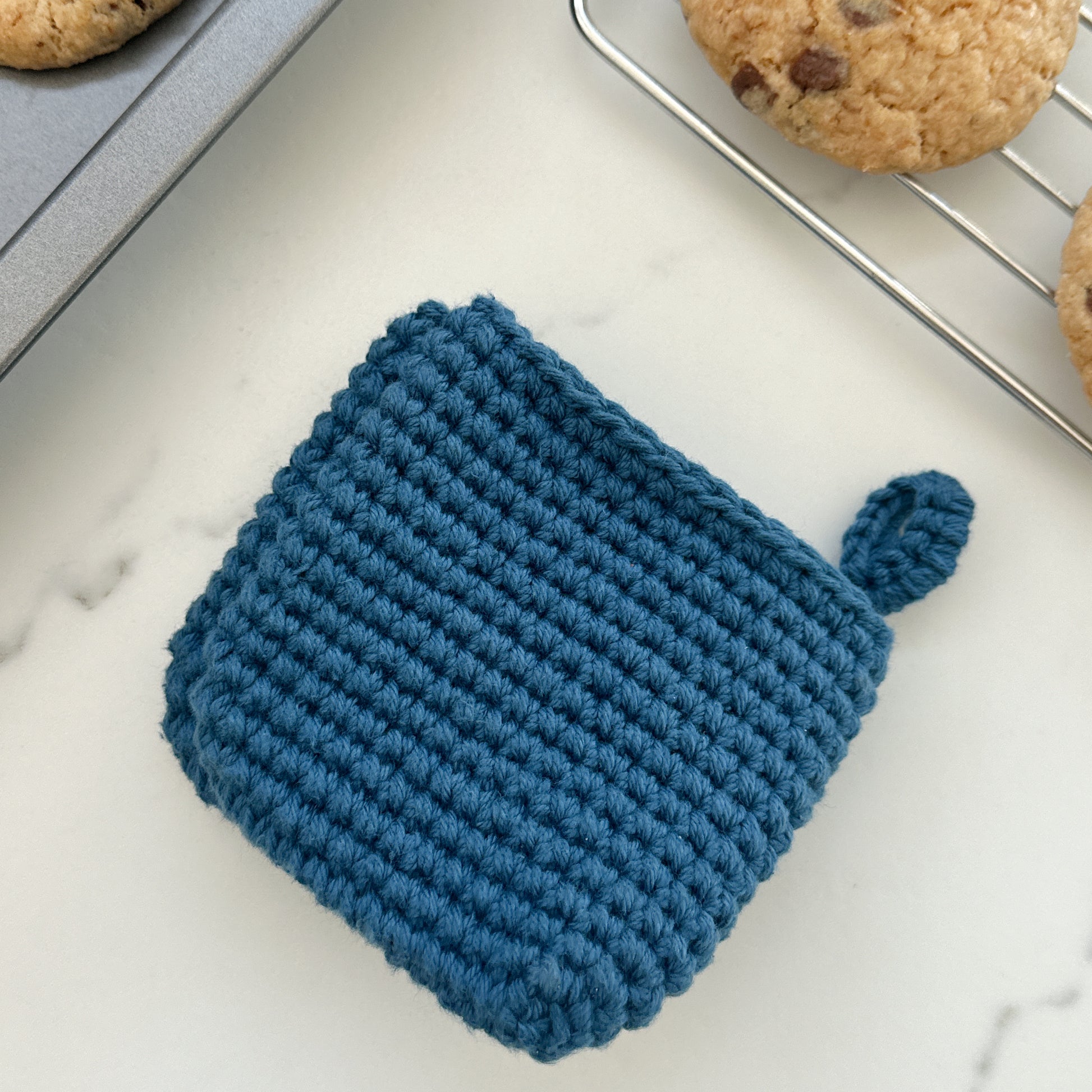 Crocheted Cotton Pinch Mitt | Heat-Resistant Oven and Braai Glove