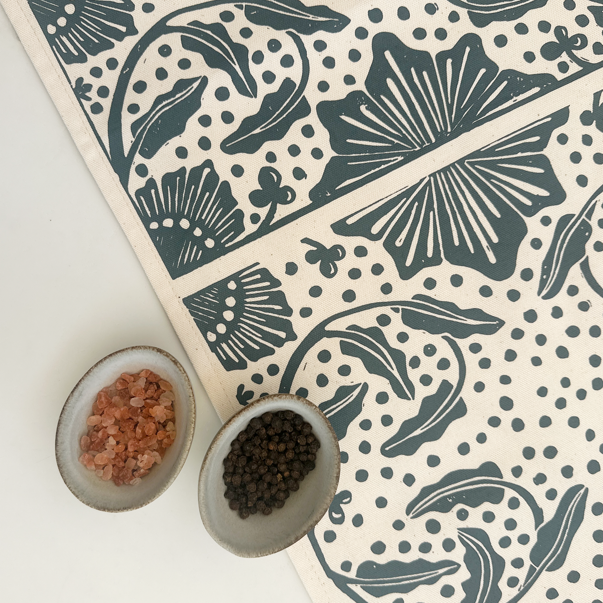 Table Runner 71" and 94" gold/ navy stamp print Madiba series table decor