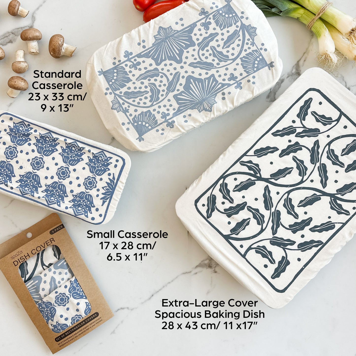 Dish Cover 3 pack Rectangle | Madiba Print