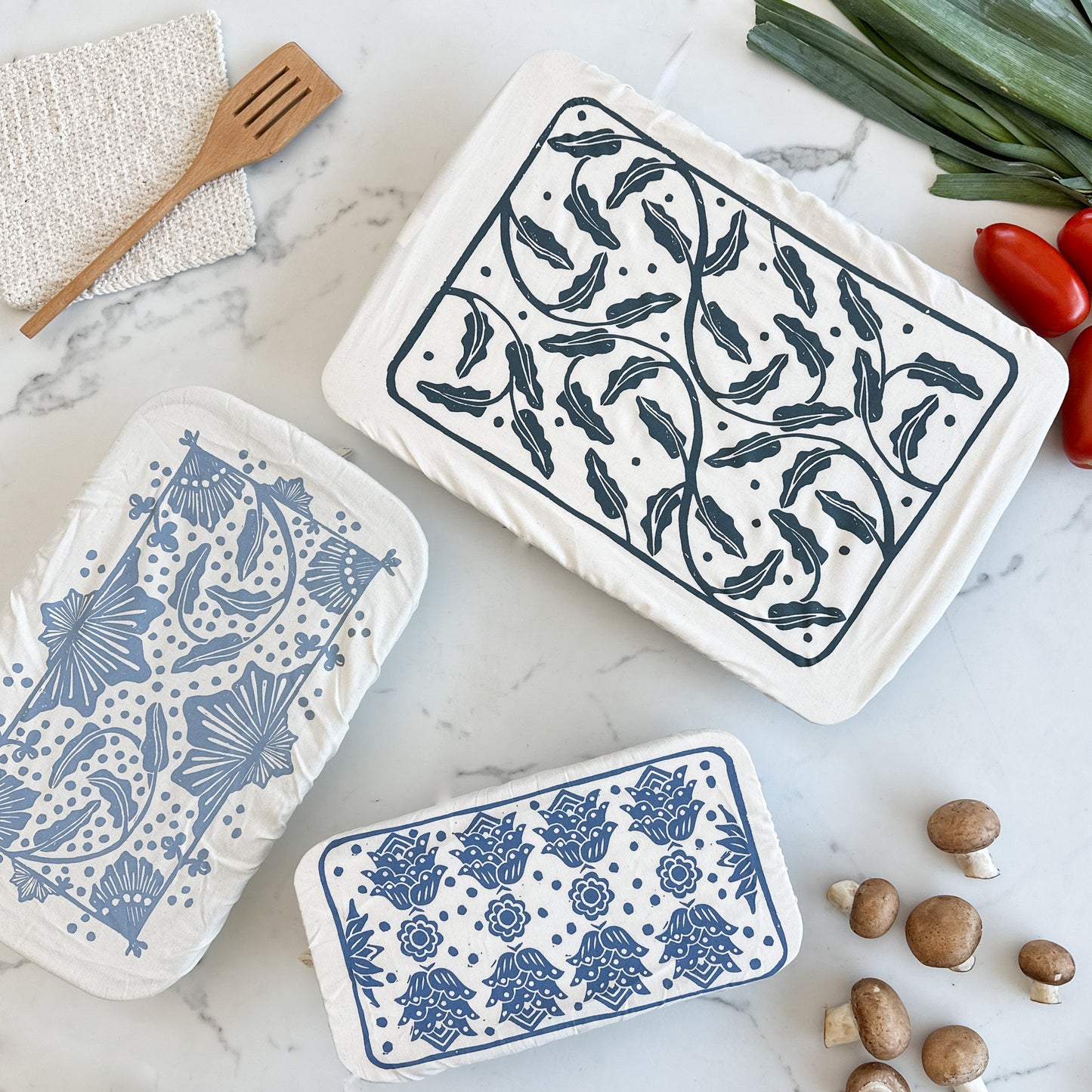 Dish Cover 3 pack Rectangle | Madiba Print