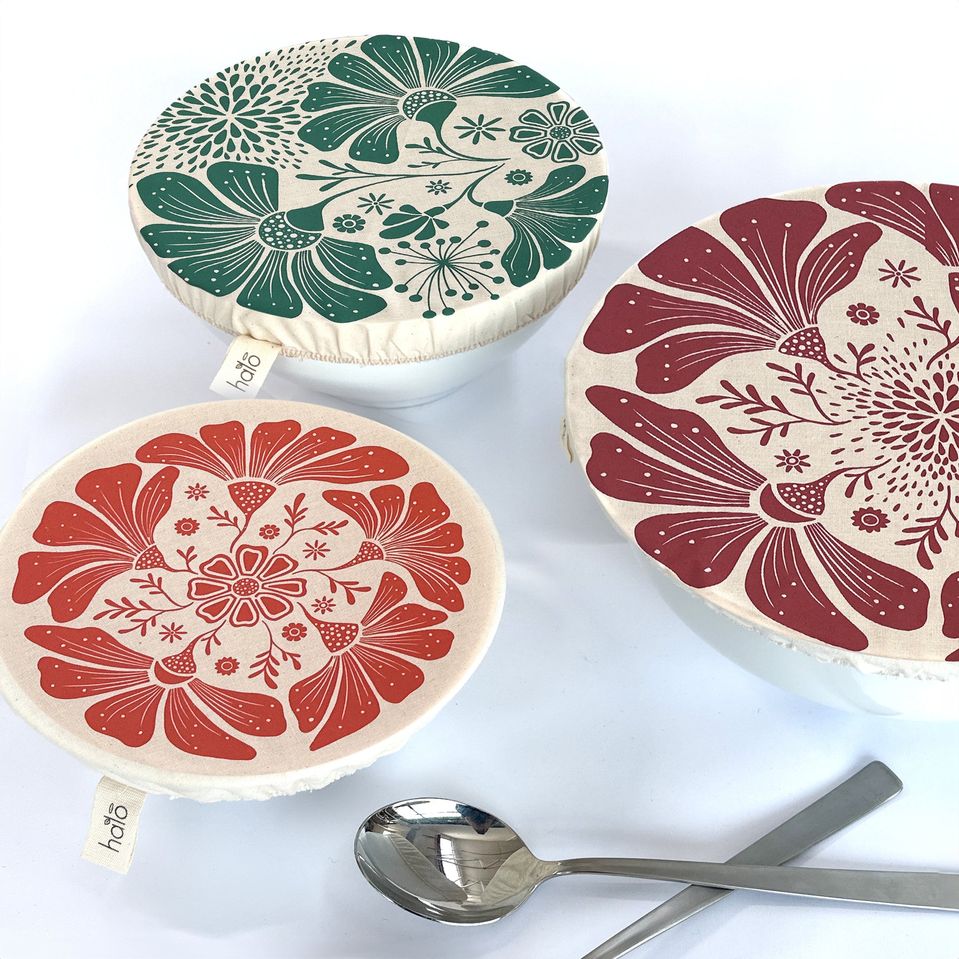 Halo Dish Covers Large Set of 3  | Retro Bloom