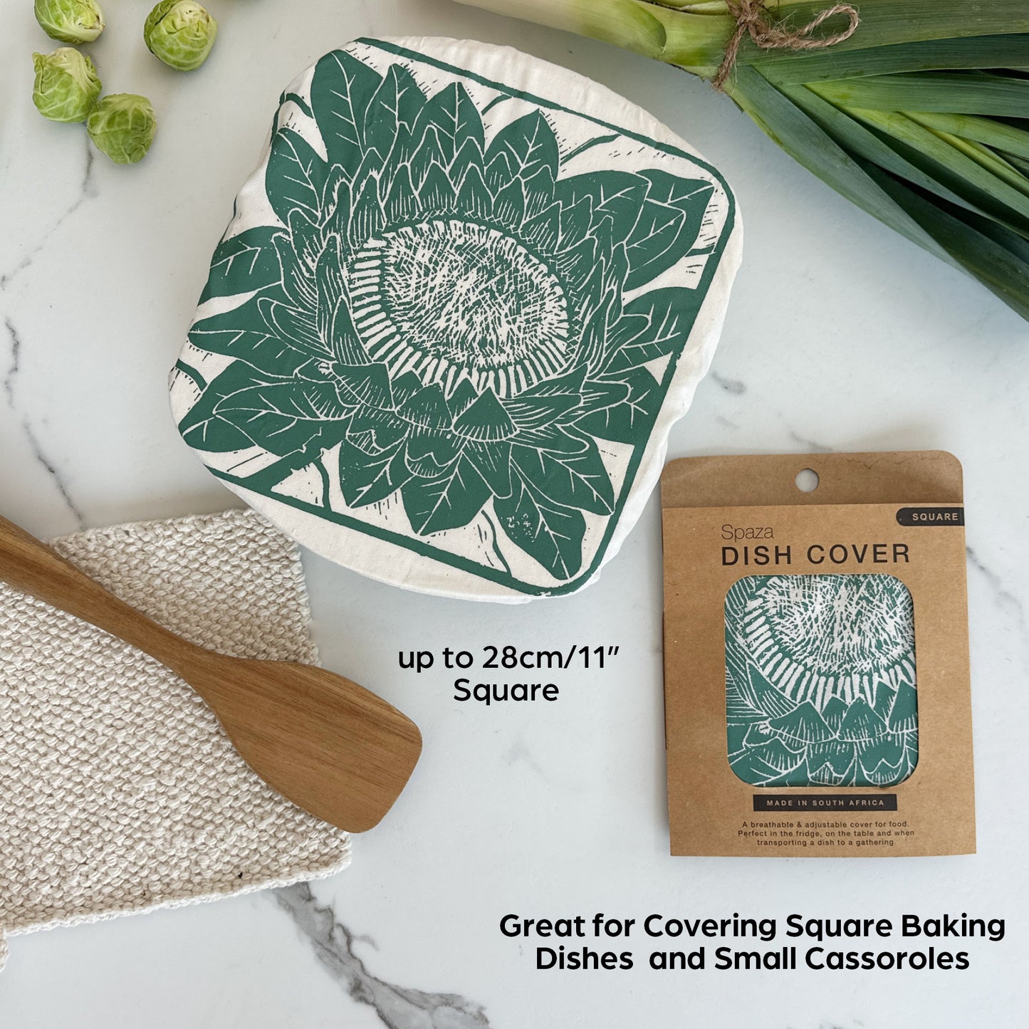 Dish Cover Square | Protea Print