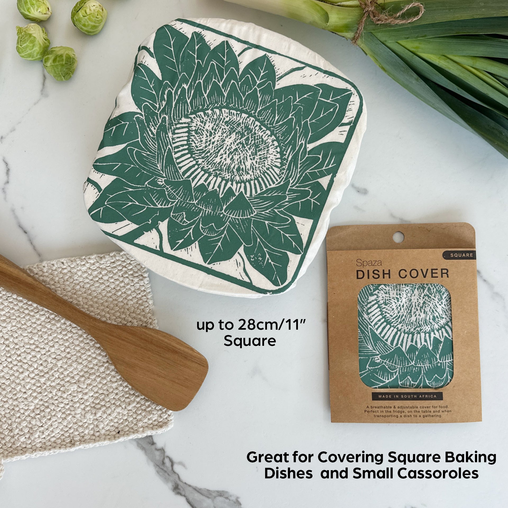 Dish Cover Square | Protea Print