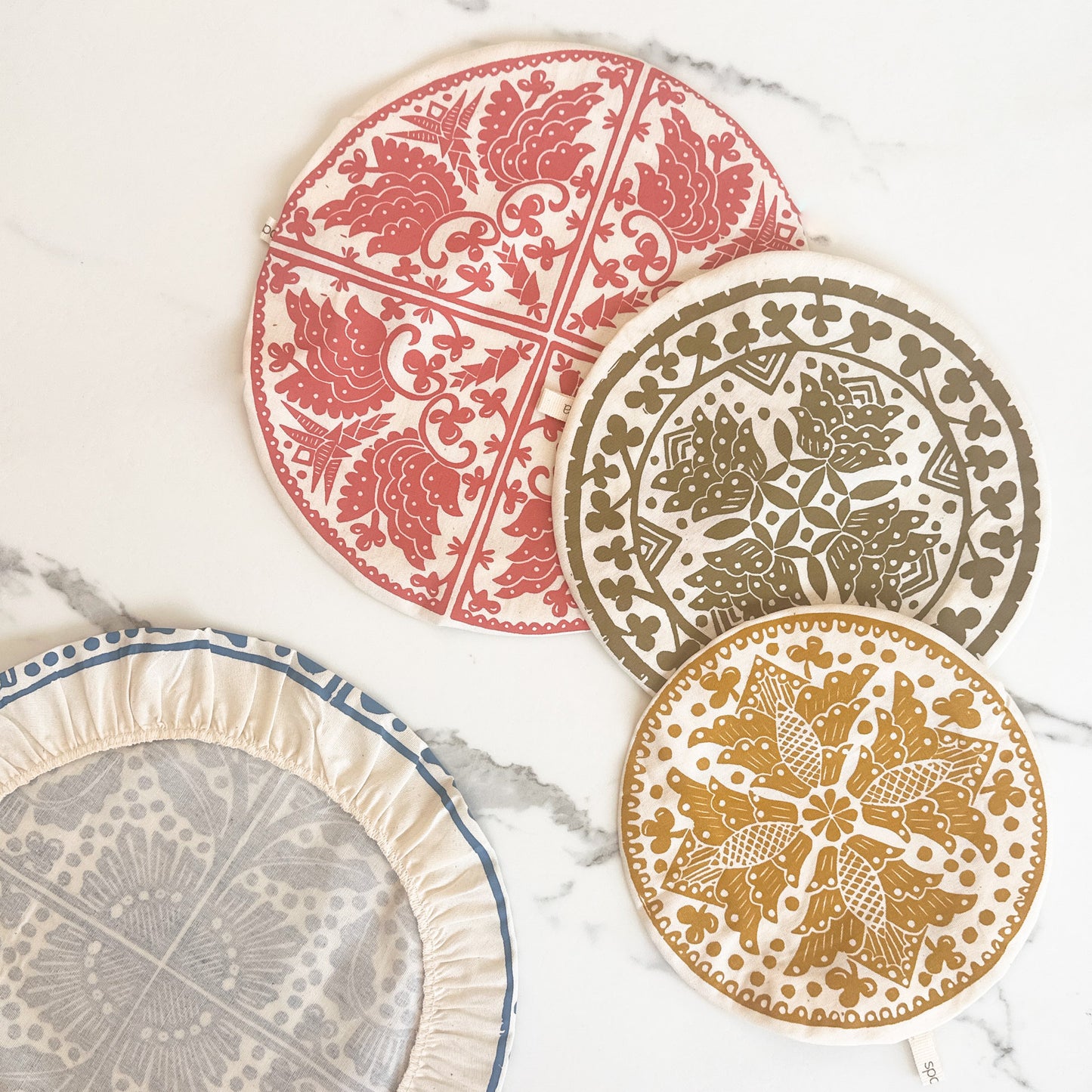 Dish and Bowl Cover Set of 4 Madiba Print