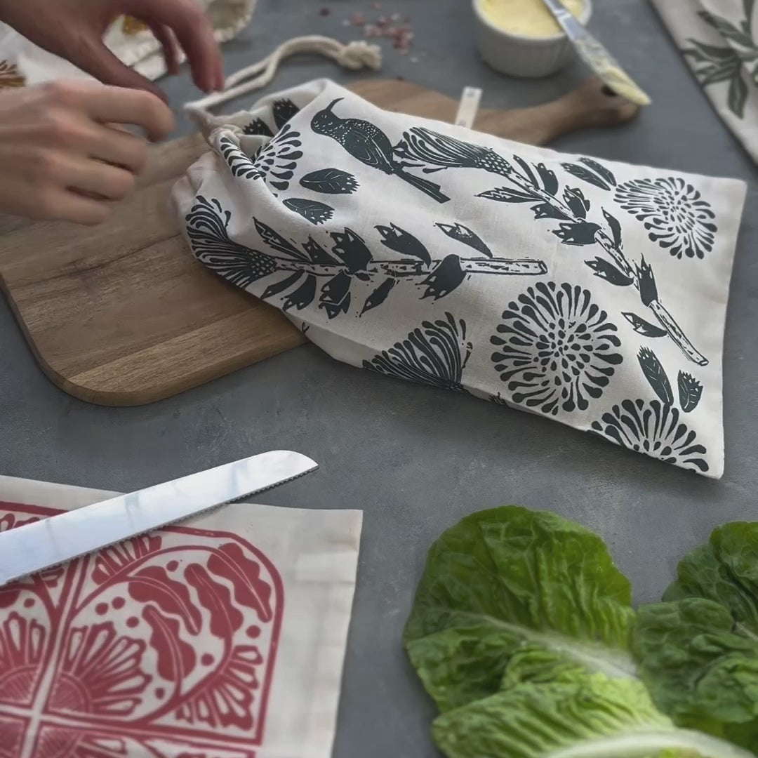 Loaf Bread Bag Cotton | Sunbird Print