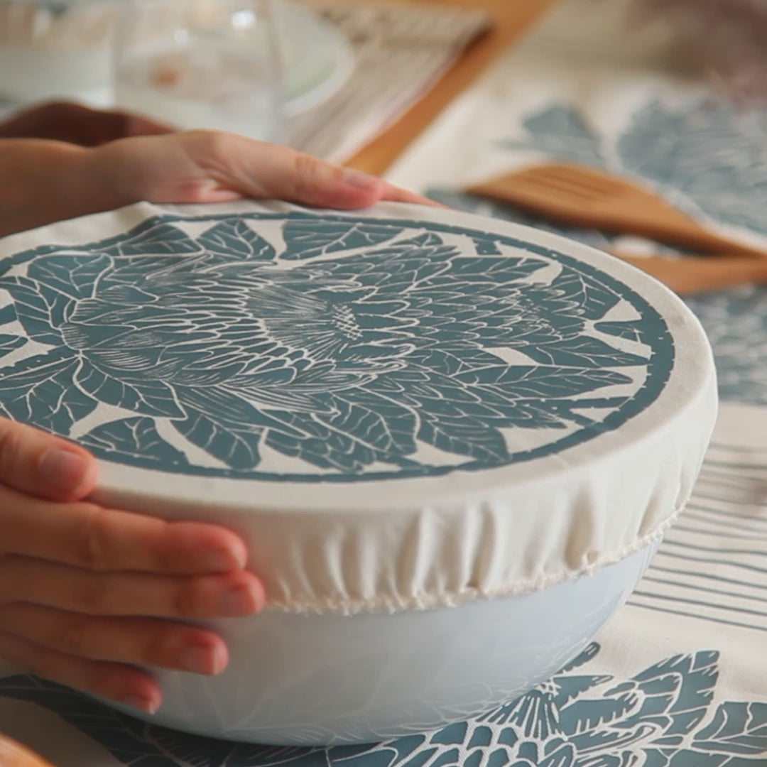 Dish and Bowl Cover Large Protea Print