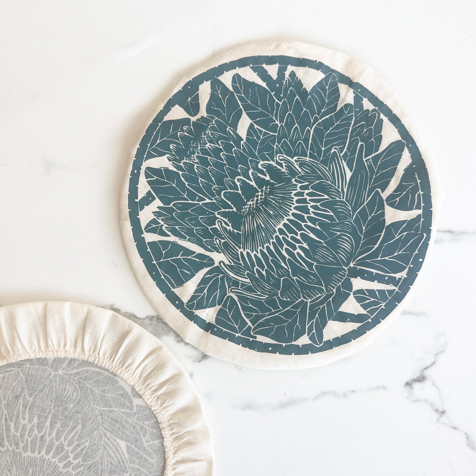 Dish and Bowl Cover Large | Protea Print