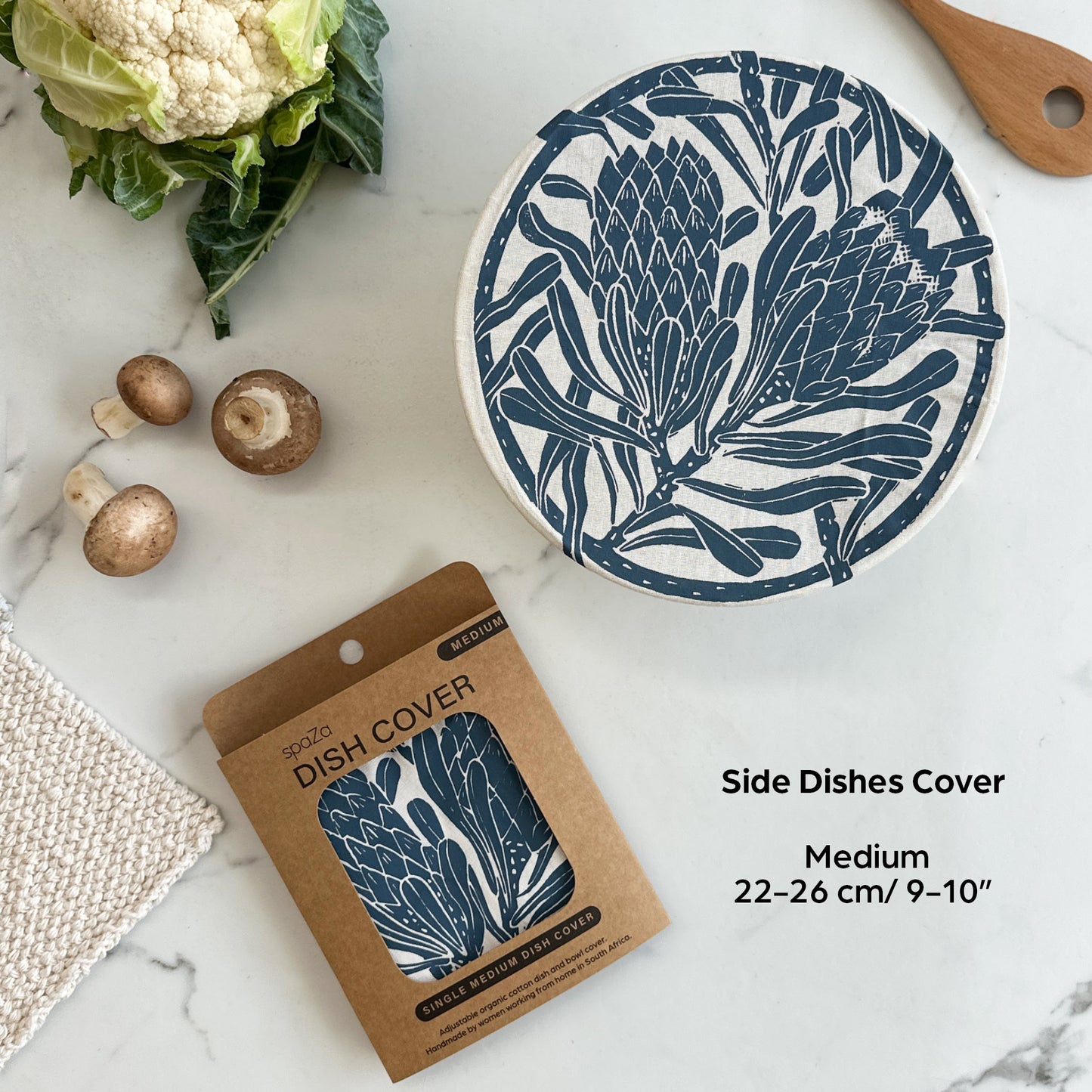 Dish and Bowl Cover Medium Protea Print
