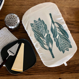 Dish and Casserole Cover Rectangle Protea Print | breathable cover for a casserole - SpazaStore