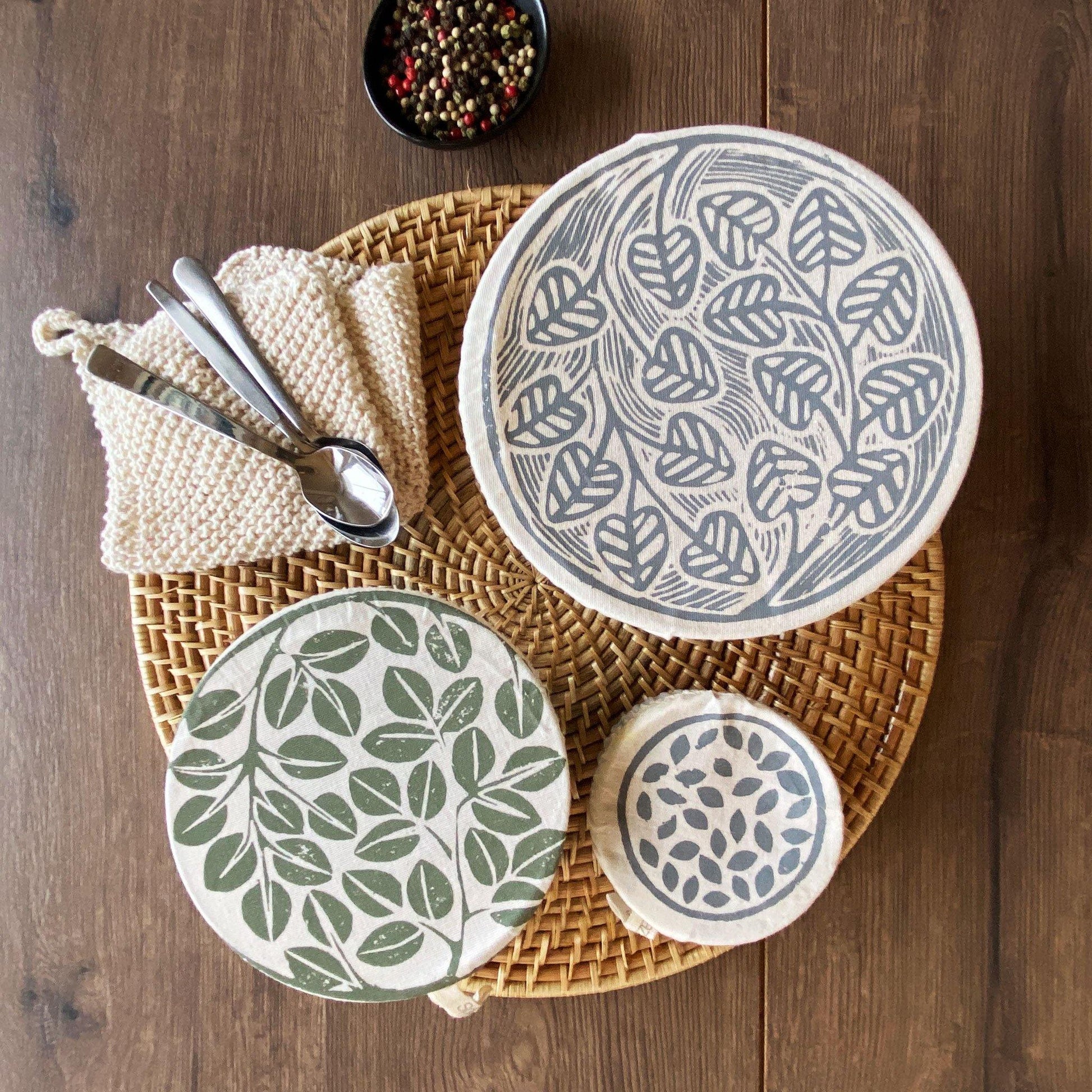 Set of 3 Mini Dish Covers | alternative to plastic wrap - SpazaStore