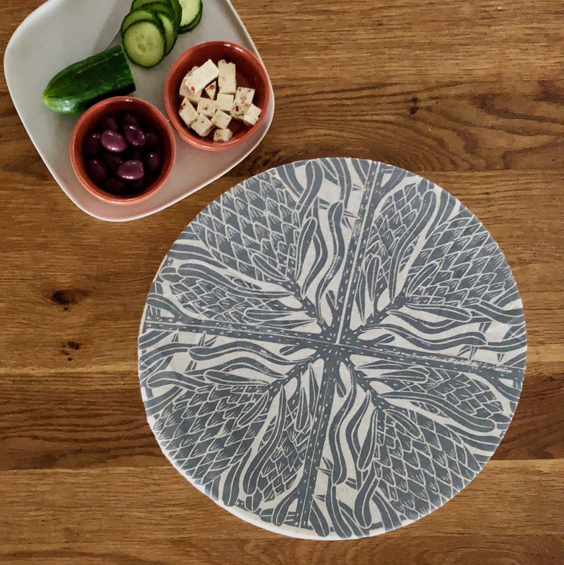 Dish and Bowl Cover Extra Large Protea Print | great for entertaining - SpazaStore