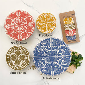 Dish and Bowl Cover Set of 4 Madiba Print | covers everything