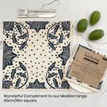 Cotton Table Napkins Madiba Print | cloth table decor, table setting sets