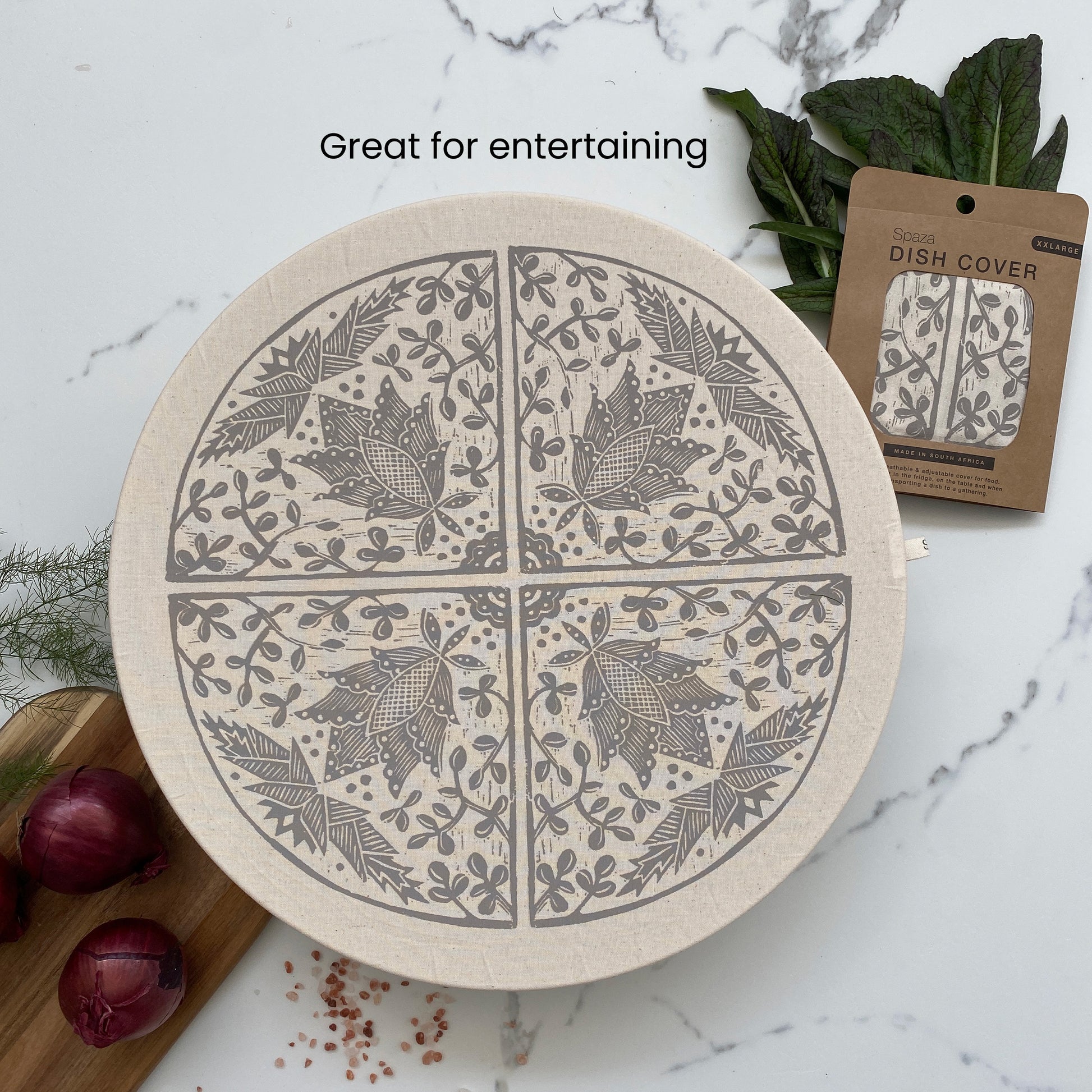 Dish and Bowl Cover XXL Madiba Prints