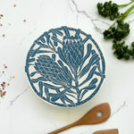 Dish and Bowl Cover Medium Protea Print | handy everyday cover