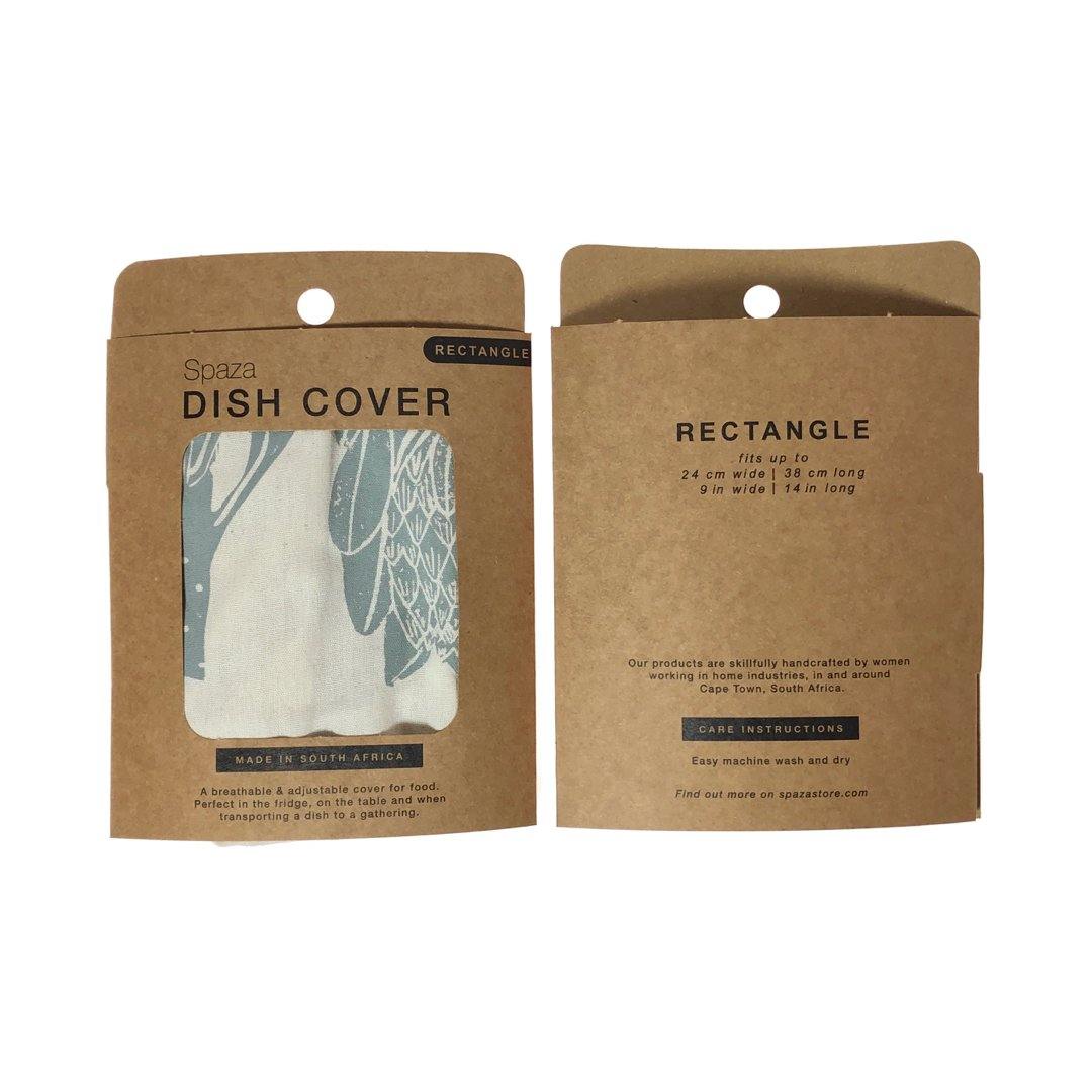 Dish and Casserole Cover Rectangle Protea Print | breathable cover for a casserole - SpazaStore
